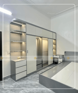 Tủ nhựa quần áo Ecoplast 5 cánh lùa có LED EC-TNEC11