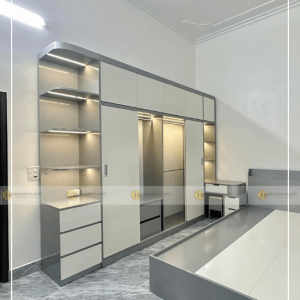 Tủ nhựa quần áo Ecoplast 5 cánh lùa có LED EC-TNEC11