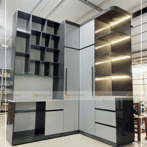 Tủ nhựa Ecoplast góc chữ L nhiều ô kệ EC-TNEC26