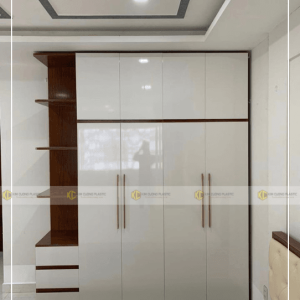 Tủ nhựa quần áo 4 cánh Ecoplast màu trắng EC-TNEC34