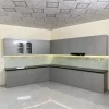 Tủ bếp nhựa Ecoplast chữ L cho biệt thự cao cấp EC-TBNL12