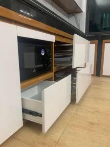 Tủ bếp nhựa Ecoplast chữ L liền kệ để đồ EC-TBNL18