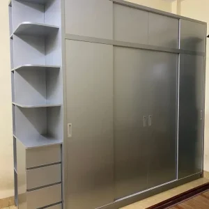 Tủ nhựa quần áo Ecoplast 4 cánh 1 kệ lùa EC-TNEC108 dẹp