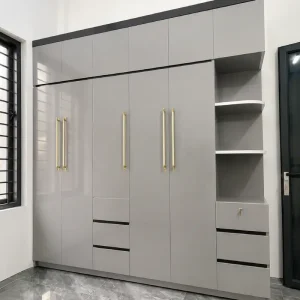 Tủ nhựa quần áo Ecoplast 5 cánh 1 kệ cho nhà phố EC-TNEC04