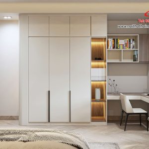 Tủ quần áo nhựa Ecoplast 3 cánh 1 kệ kịch trần cao cấp màu trắng thiết kế đa năng hiện đại - EC-TQA 092