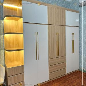 Tủ nhựa 6 cánh 1 kệ Ecoplast cho nhà biệt thự EC-AR35