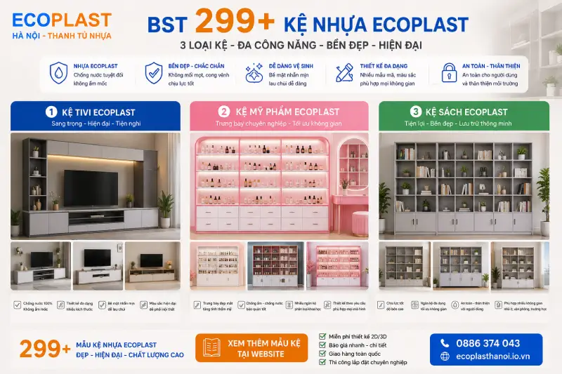 299+ Kệ Nhựa Ecoplast đẹp Cao Cấp Hiện đại Hà Nội 2026