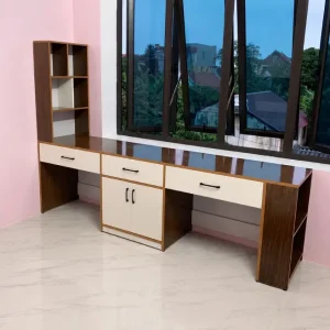 Bàn làm việc đôi nhựa Ecoplast liền giá sách EC-BLV08