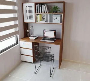 Bàn làm việc nhựa Ecoplast liền giá sách EC-BLV04