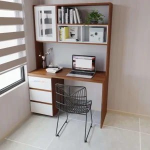 Bàn làm việc nhựa Ecoplast liền giá sách EC-BLV04