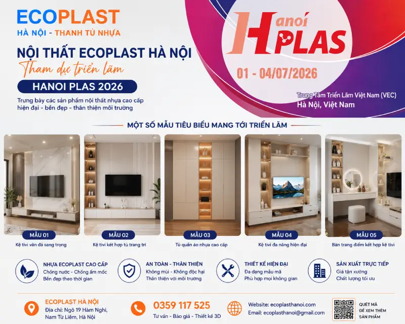 Nội thất Ecoplast Hà Nội tham dự triển lãm Hanoi Plas 2026