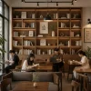 Kệ sách nhựa Ecoplast cho quán cafe EC-KSN12