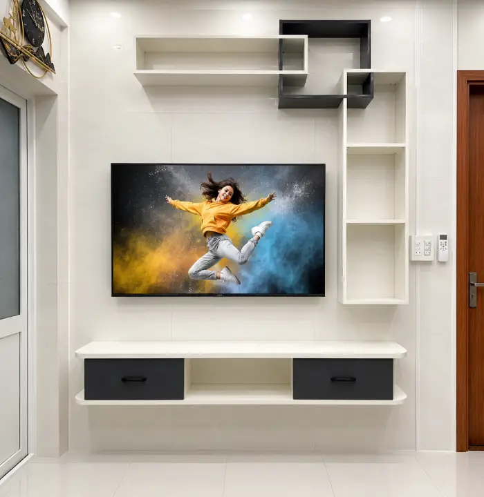 Kệ tivi nhựa Ecoplast cho phòng khách nhỏ gọn EC-KTV07