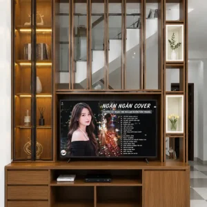 Kệ tivi nhựa Ecoplast có hốc đối xứng & ngăn kéo EC-KTV02