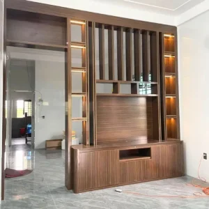 Kệ tivi nhựa Ecoplast có hốc đối xứng & ngăn kéo EC-KTV02
