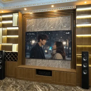 Kệ tivi nhựa Ecoplast có tủ kính 2 bên EC-KTV14