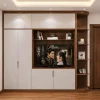 Kệ tivi nhựa Ecoplast liền tủ quần áo cho phòng ngủ EC-KTV15