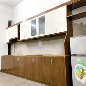 Tủ bếp nhựa Ecoplast chữ I cho nhà phố EC-TBNI07