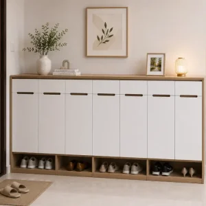 Tủ giầy dép 7 cánh nhựa Ecoplast hở đáy EC-TGD10
