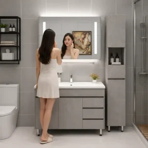 Tủ nhựa lavabo có chân đứng Ecoplast EC-LVB05