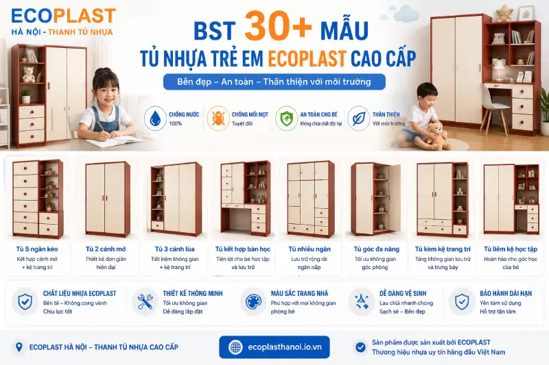 Tủ nhựa trẻ em Ecoplast