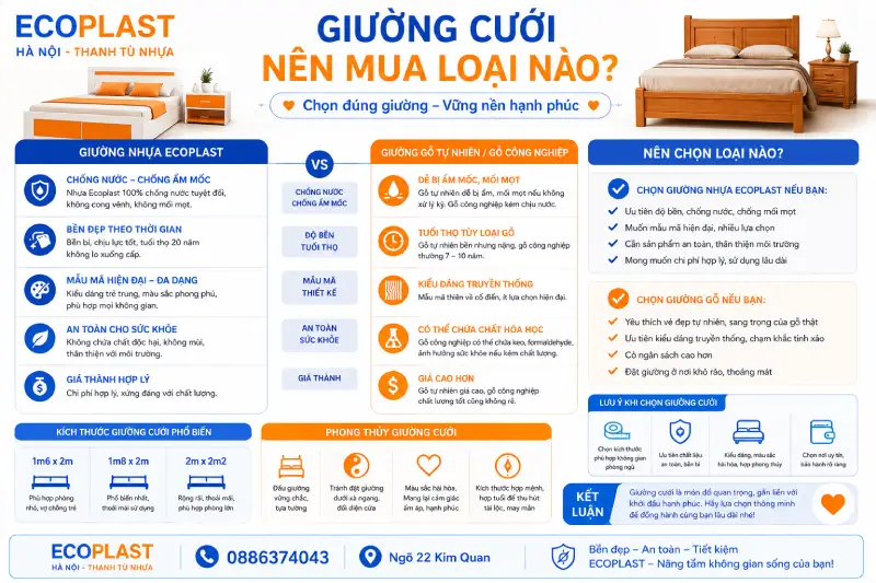 Giường cưới nên mua loại nào thì tốt