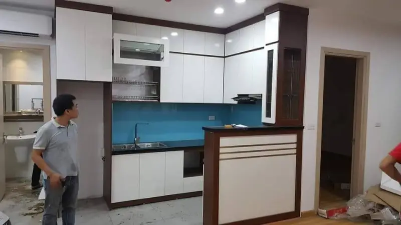 Xưởng thi công tủ bếp nhựa Ecoplast theo yêu cầu tại Thanh Trì
